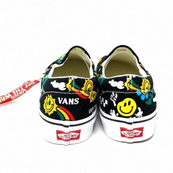 VANS Classic Slip On For Men Sneakers Yellow Black VN0A7VCF936 Shoes Low Canvas - Picture 8 of 12